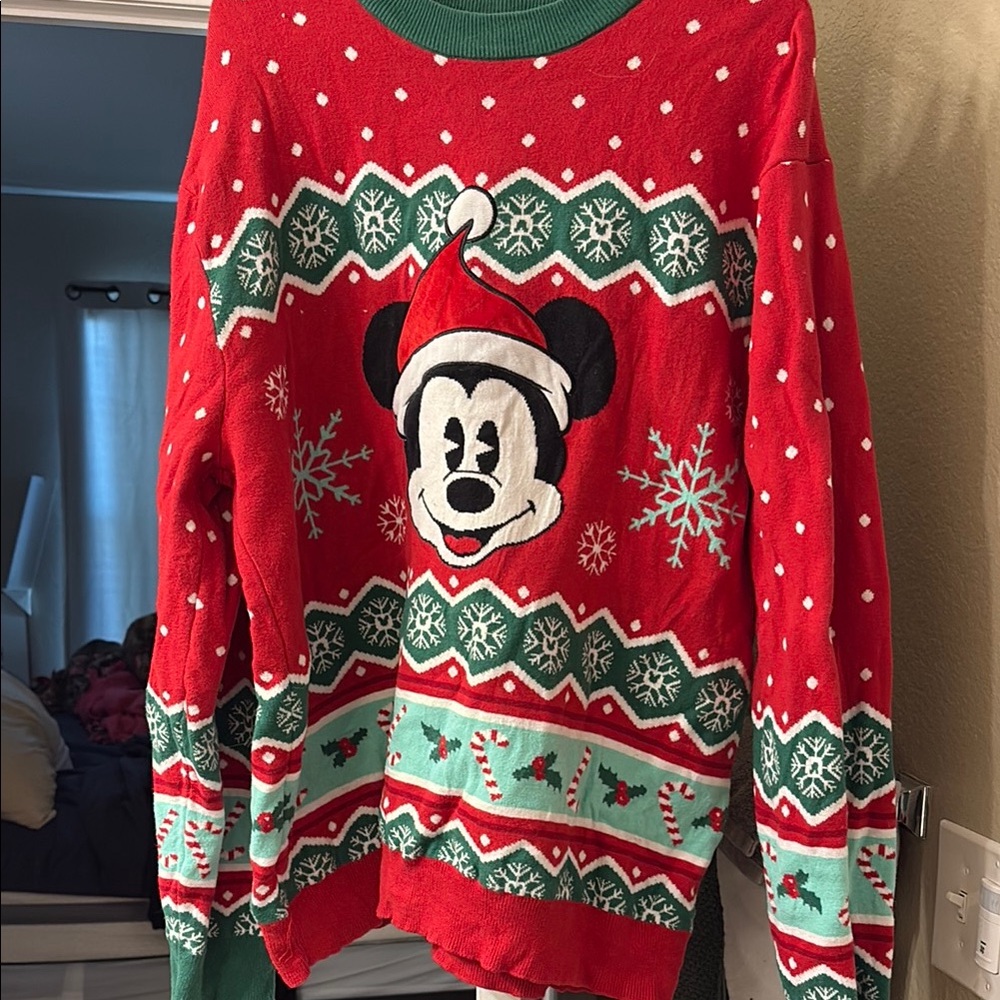 Disney Red Christmas Sweater